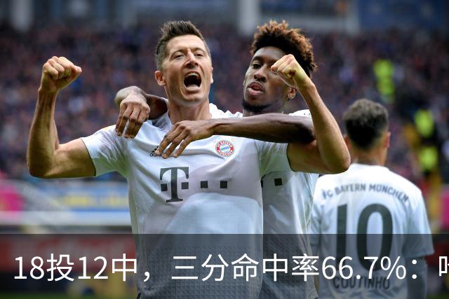 18投12中，三分命中率66.7%：哈登米切尔喂出的新武器